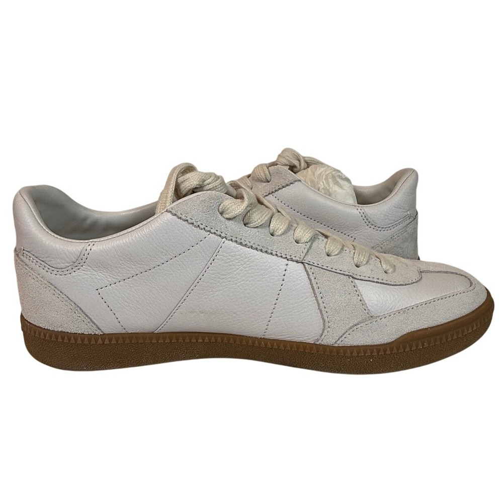 Coach Ellis Womens Sneaker Optic White Leather Suede Gum Sole Size 10